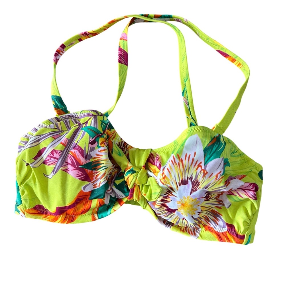 Fantasie‎ Passiflora Underwire Bikini Top Lime Green Floral FS502102ET 30DD NEW